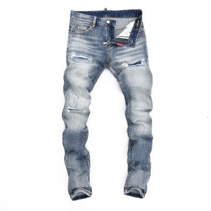 New-DSQ2 Nightclub Fashion holes Jeans