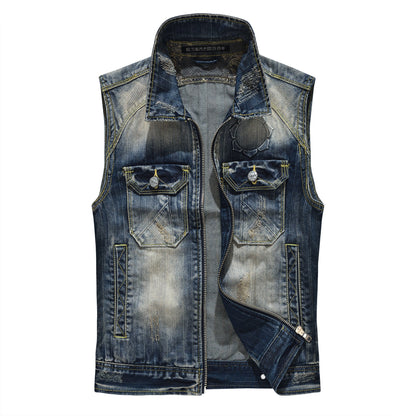 New-DSQ2 24ss zipper Denim vest