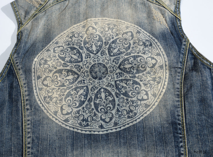 New-DSQ2 24ss zipper Denim vest