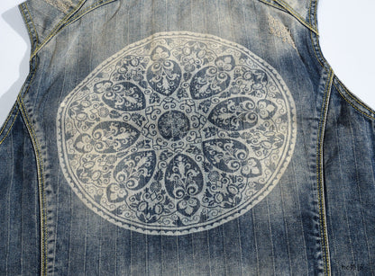 New-DSQ2 24ss zipper Denim vest