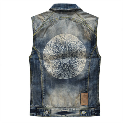 New-DSQ2 24ss zipper Denim vest