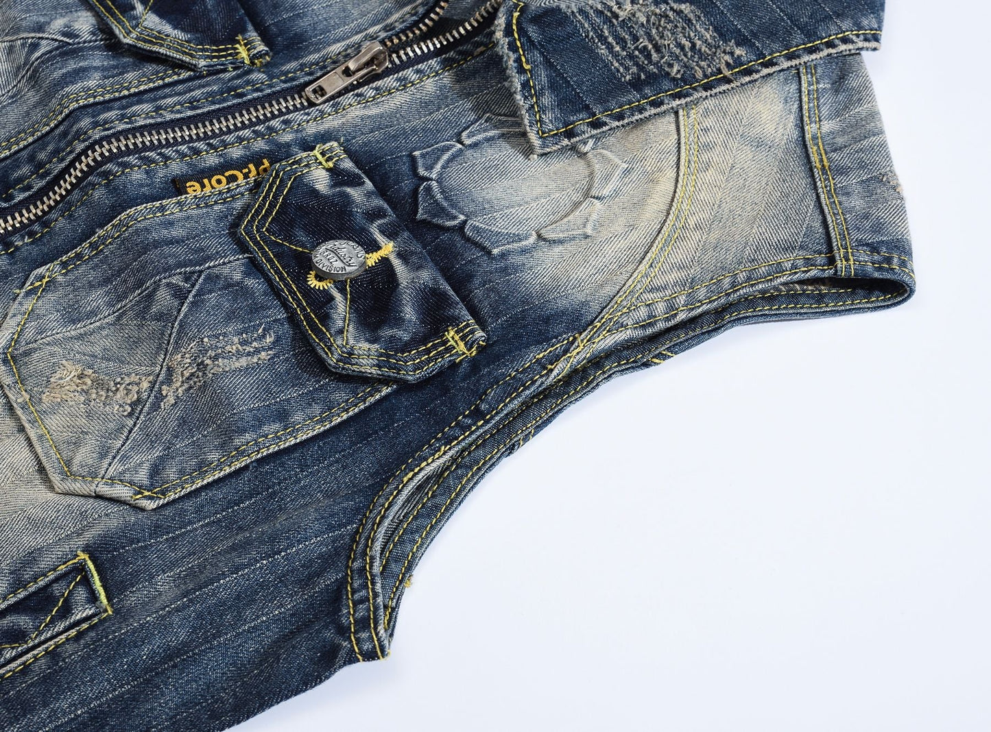 New-DSQ2 24ss zipper Denim vest