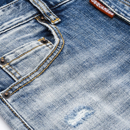 New-DSQ2 Nightclub Fashion holes Jeans