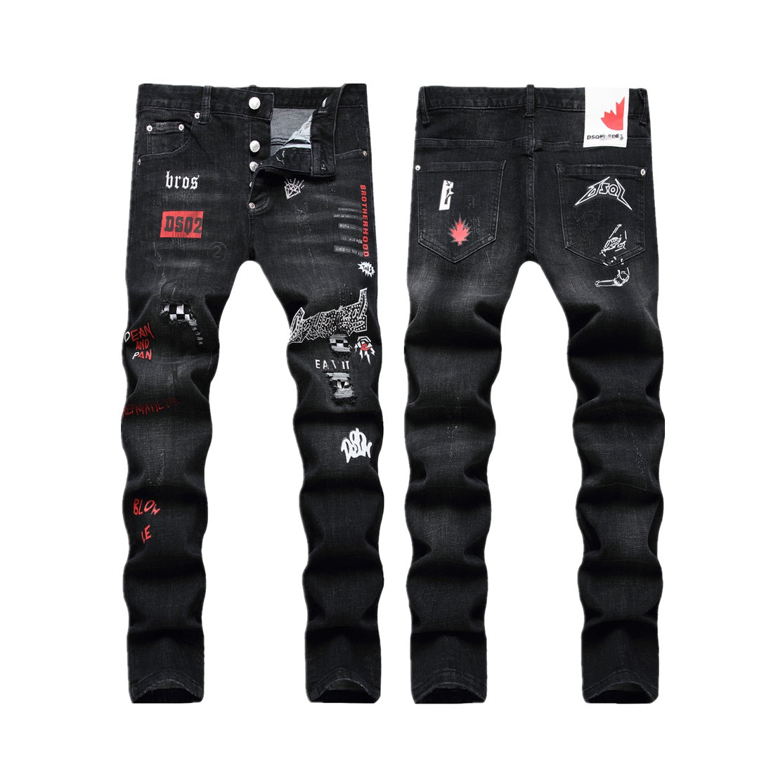 New-DSQ2 hot diamond embroidery Jeans
