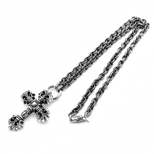 Chrome Hearts Paperchain Necklace With Dagger Pendant