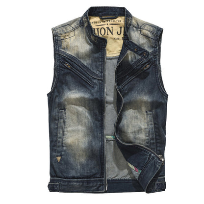 New-DSQ2 2024ss zipper Denim vest