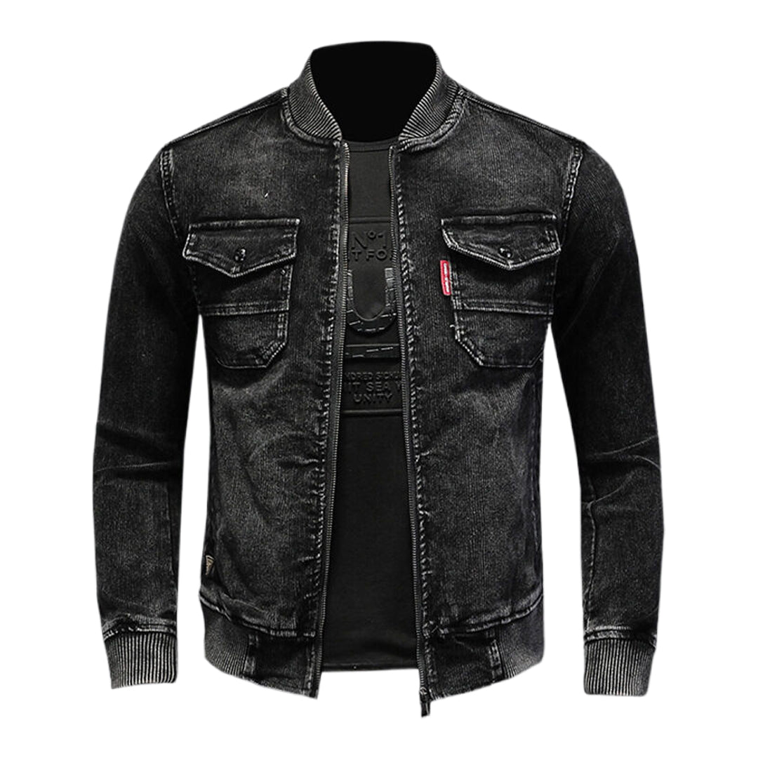 New-DSQ2 2024ss Black Thick Denim Jacket