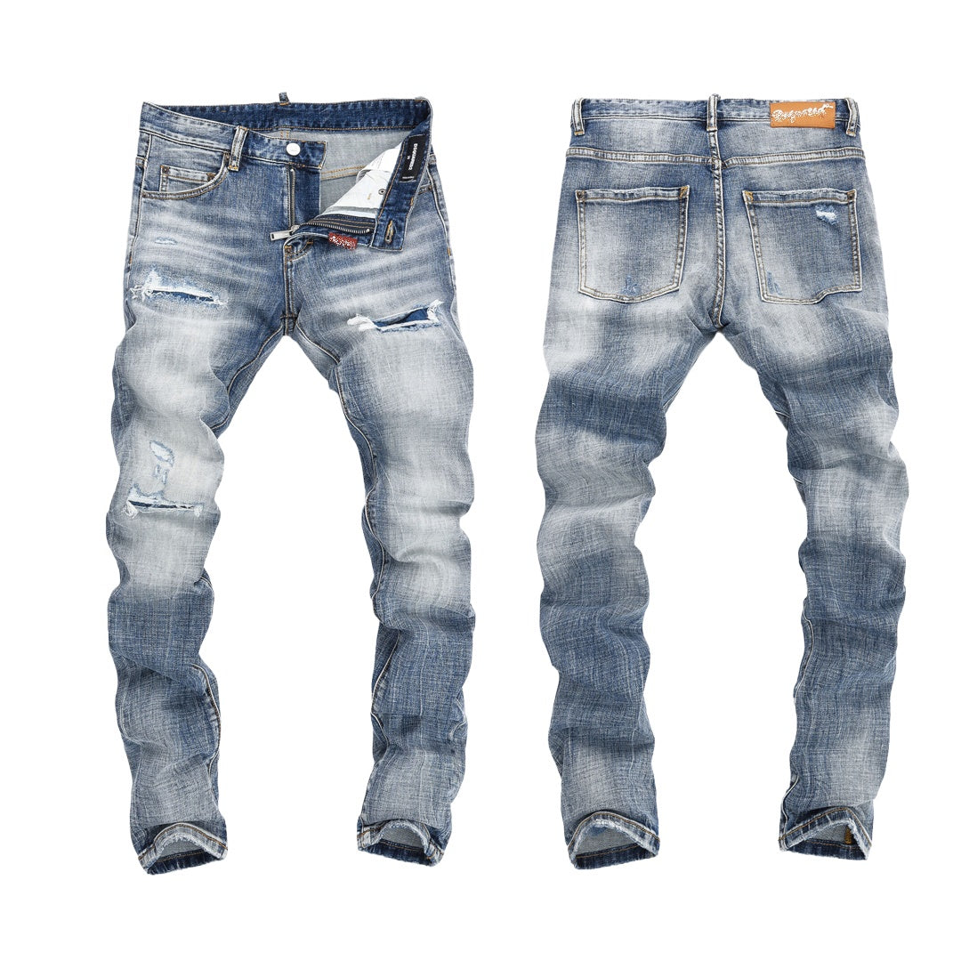 New-DSQ2 Nightclub Fashion holes Jeans