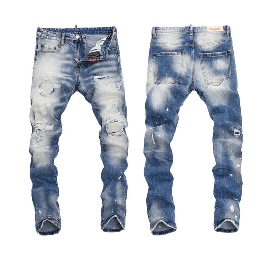 New-DSQ2 Personality elastic personality jeans