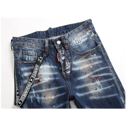 New-DSQ2 paint splatter retro Jeans