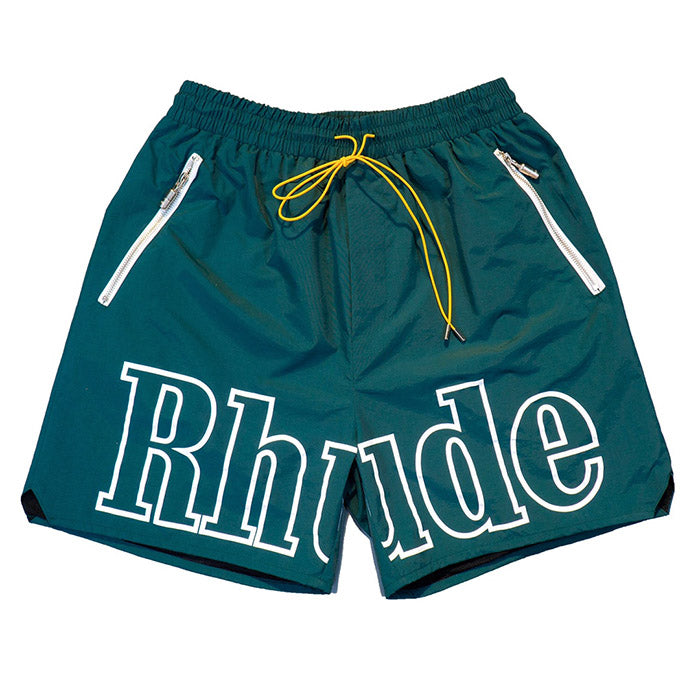 Rhude RH Logo Shorts Green
