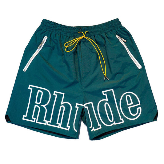 Rhude RH Logo Shorts Green