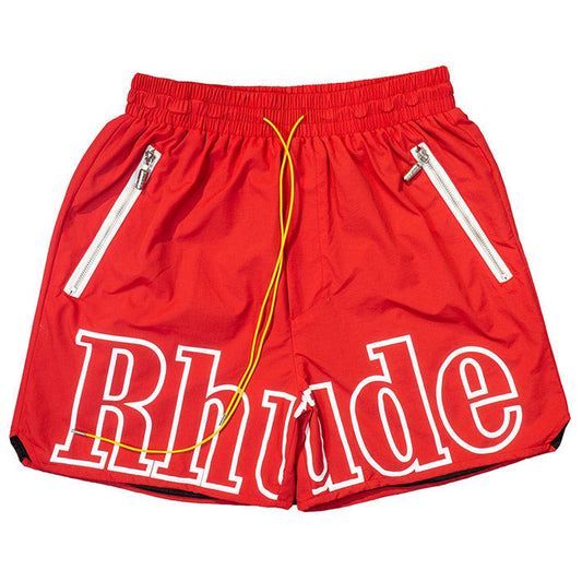 Rhude RH Logo Shorts Red