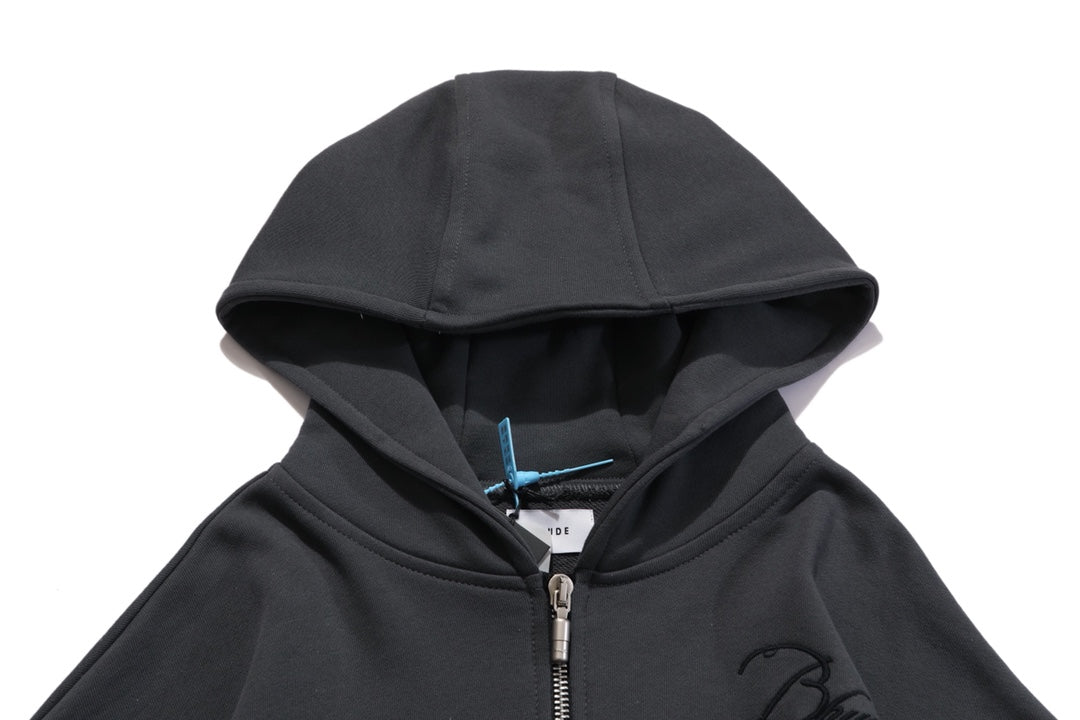 RHUDE Capsule Embroidered Zip Hoodie