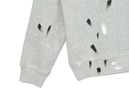 Amiri Paint Splatter Hoodie Grey