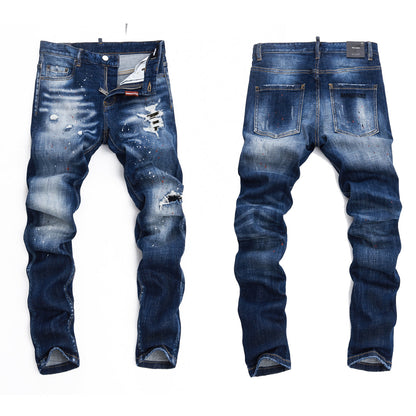 New-DSQ2 Graffiti Blue Jeans