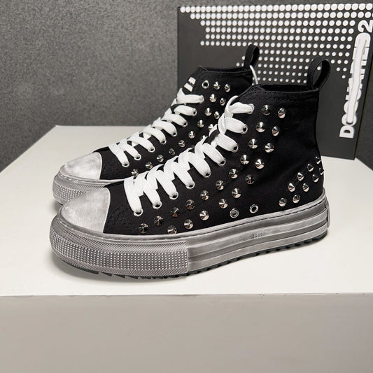 NEW-DSQ2 Rivets High-top shoes