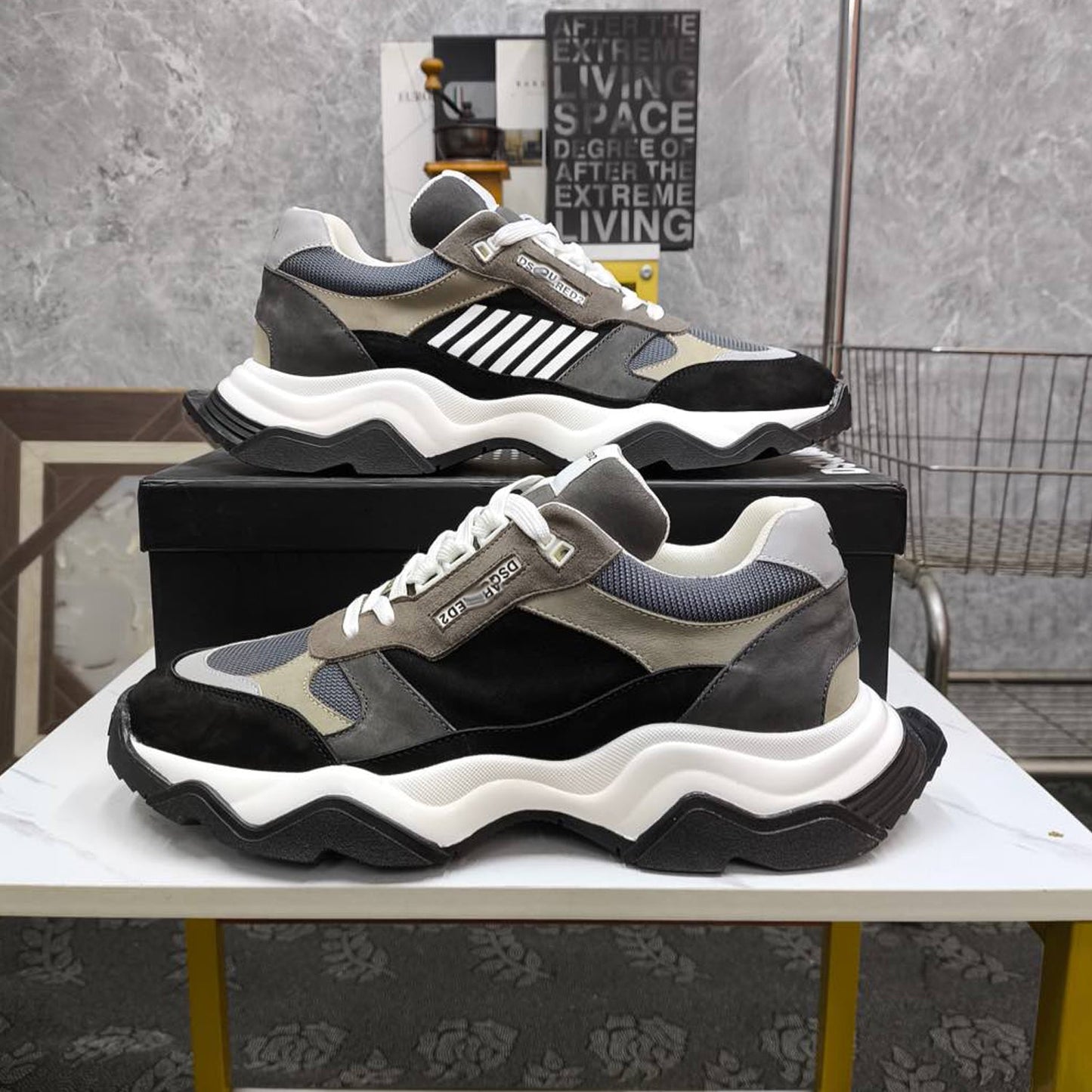 NEW-DSQ2 Leather sneakers