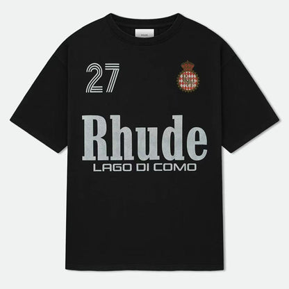 RHUDE Men's Black Script Crest T-Shirt