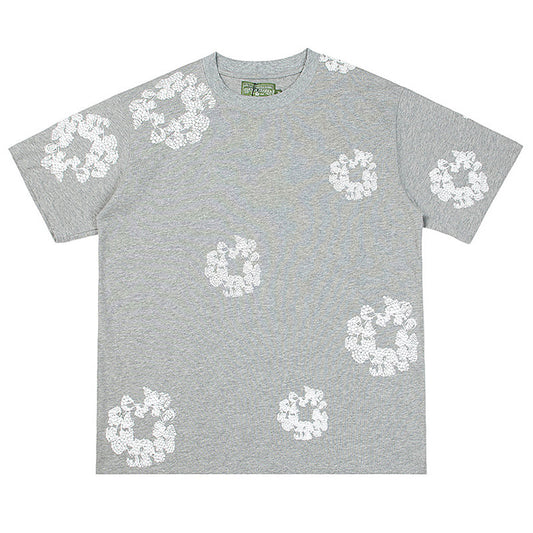 Denim Tears Crystal Patch Cotton logo Design T-Shirts