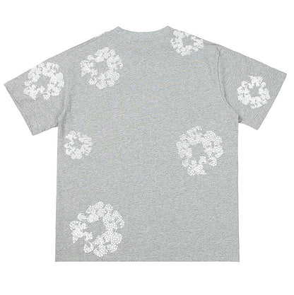 Denim Tears Crystal Patch Cotton logo Design T-Shirts