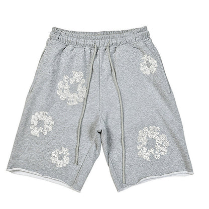 Denim Tears Crystal Patch Cotton logo Design Shorts