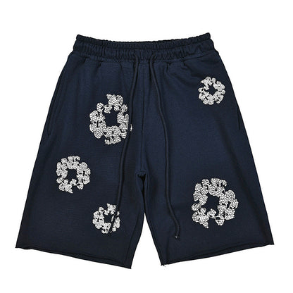 Denim Tears Crystal Patch Cotton logo Design Shorts