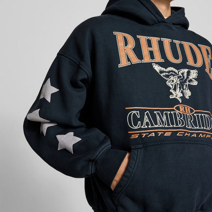 RHUDE Cambridge State Champs Vintage Boxy Hoodie
