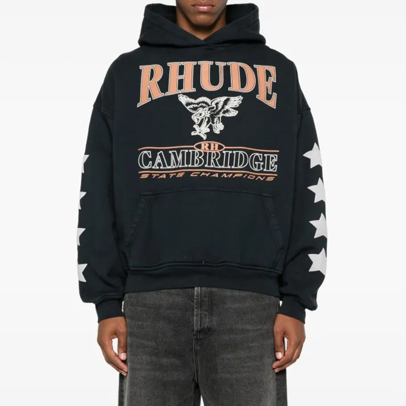 RHUDE Cambridge State Champs Vintage Boxy Hoodie