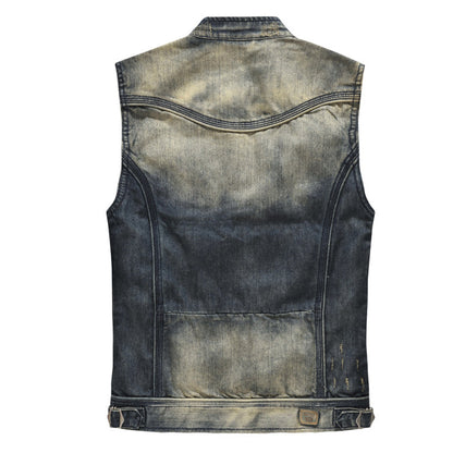 New-DSQ2 2024ss zipper Denim vest