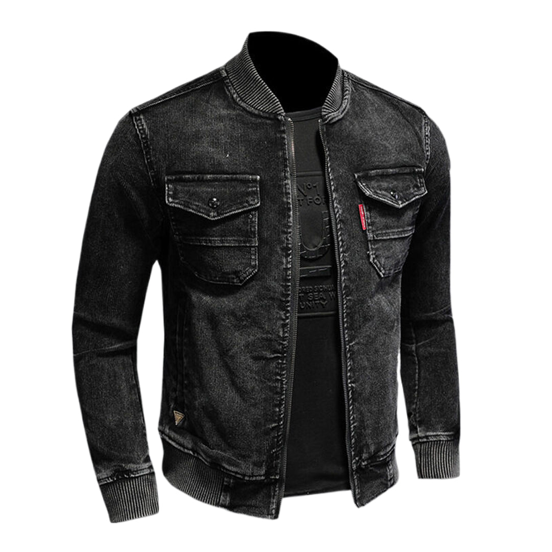 New-DSQ2 2024ss Black Thick Denim Jacket
