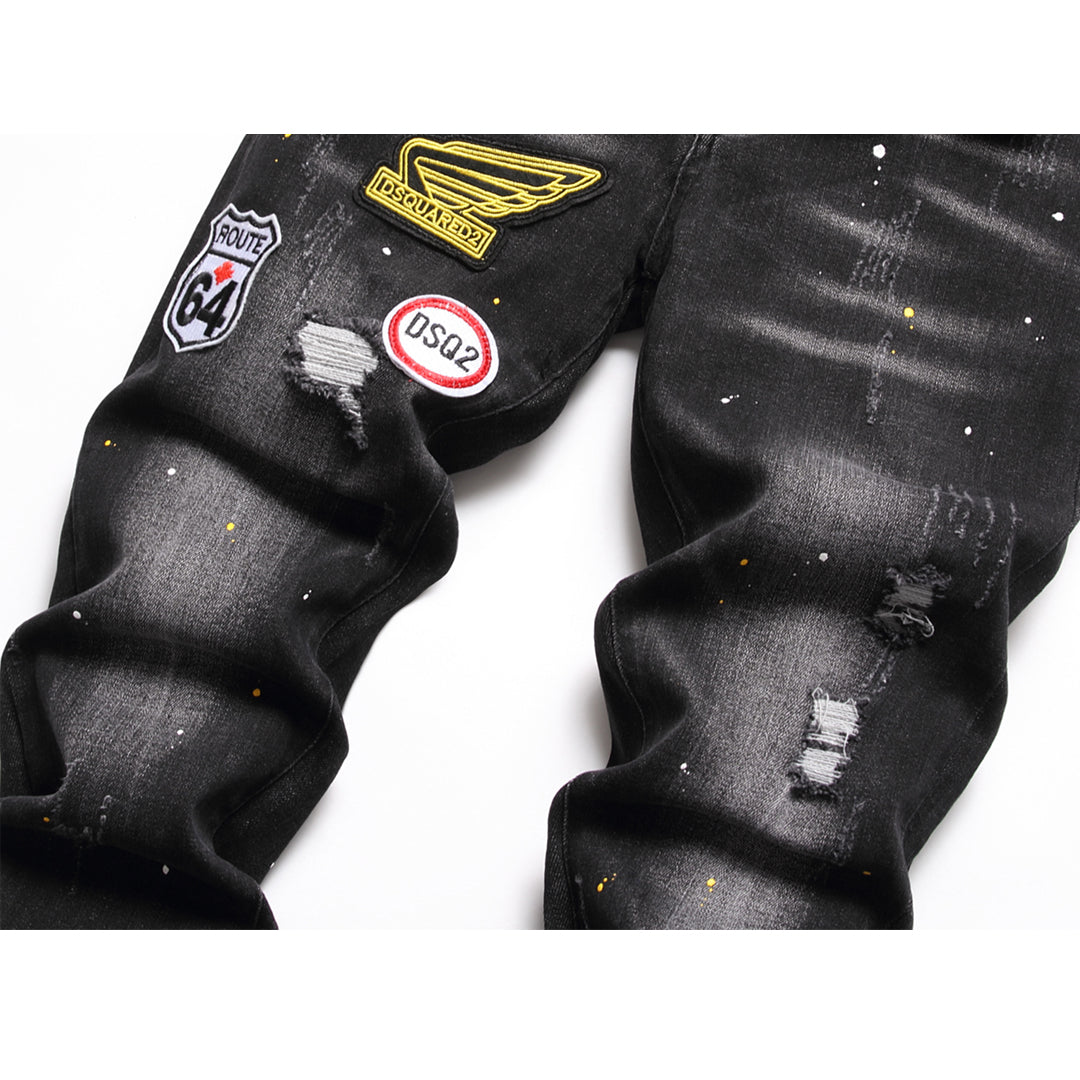 New-DSQ2 Personality Holes Jeans