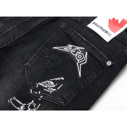 New-DSQ2 hot diamond embroidery Jeans