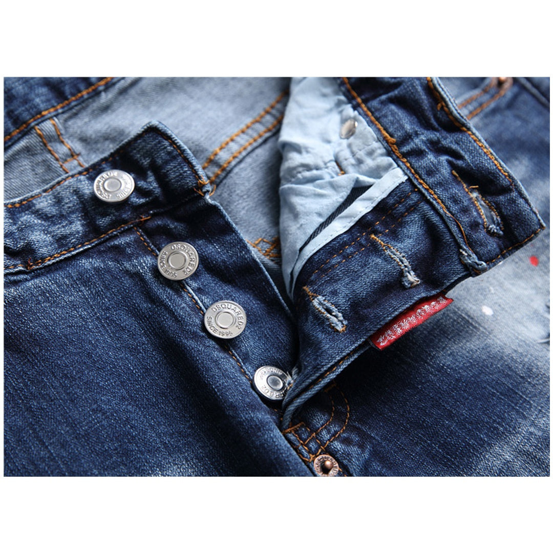 New-DSQ2 Multiple Hole posts Jeans