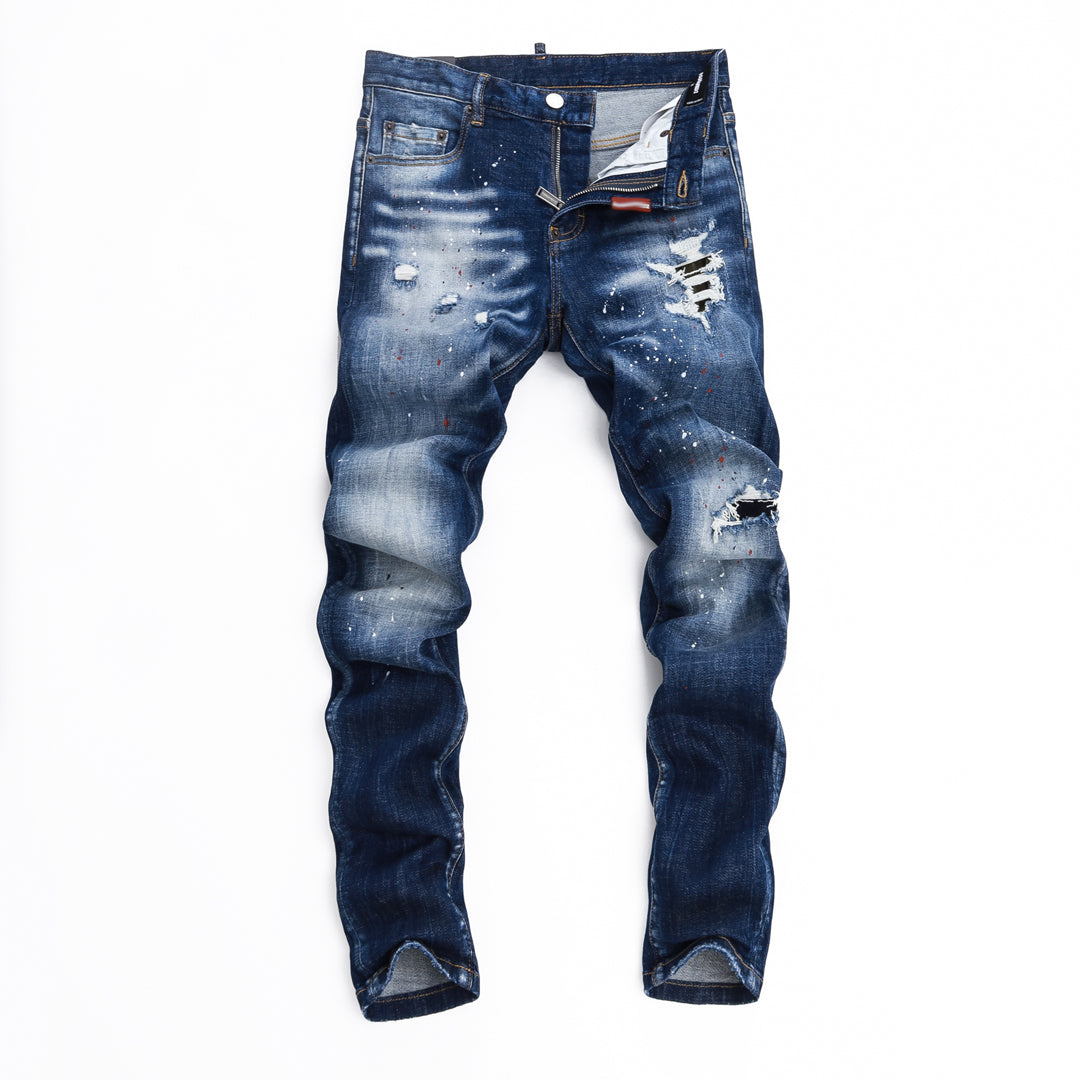New-DSQ2 Graffiti Blue Jeans