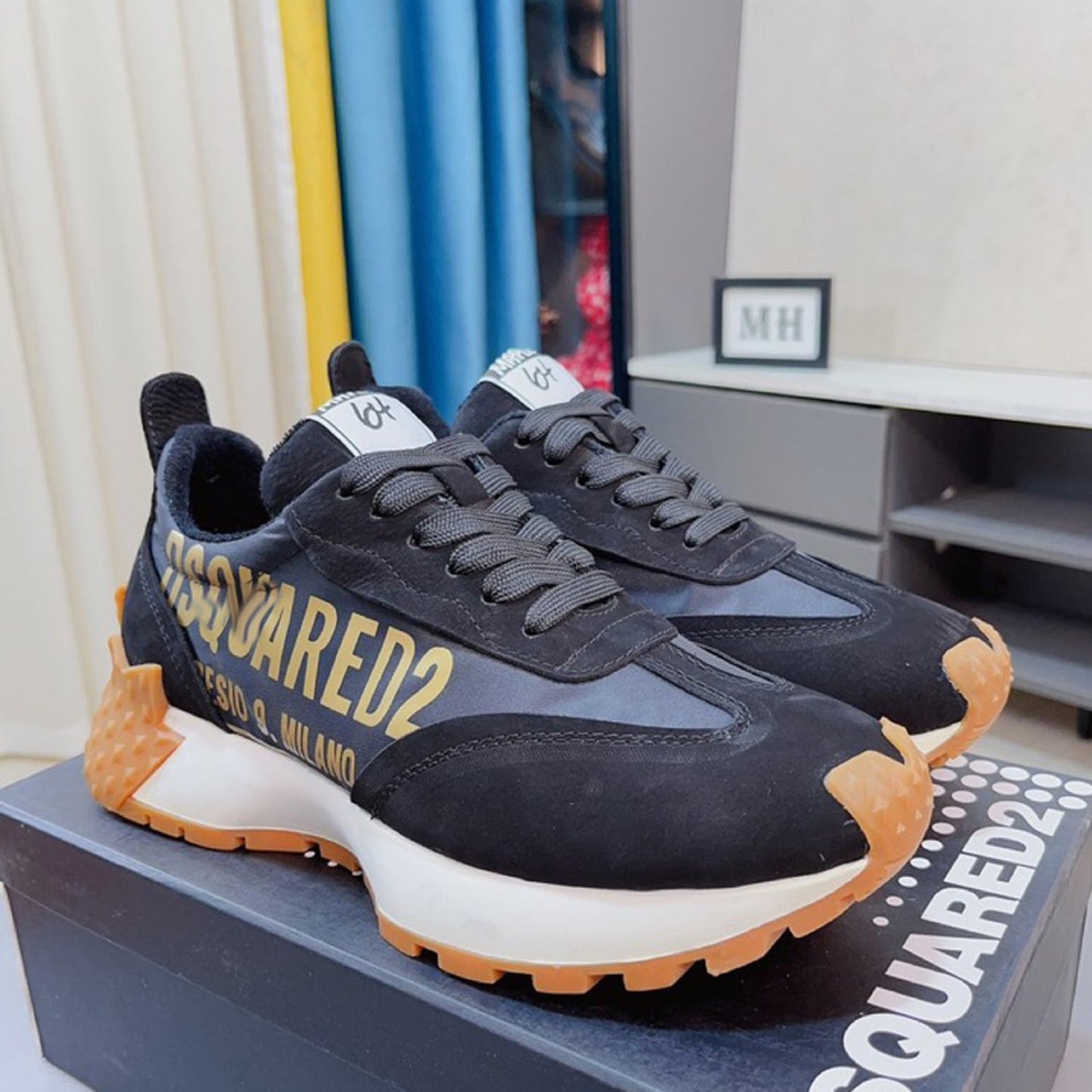 NEW-DSQ2 25ss Leather sneakers