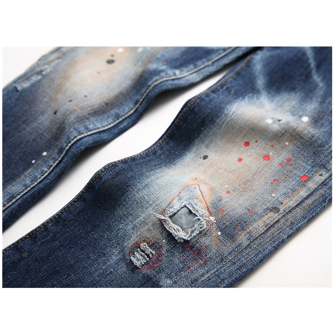 New-DSQ2 paint splatter retro Jeans