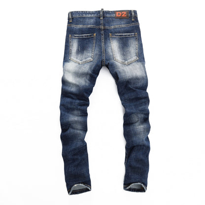 New-DSQ2 Graffiti Blue Jeans