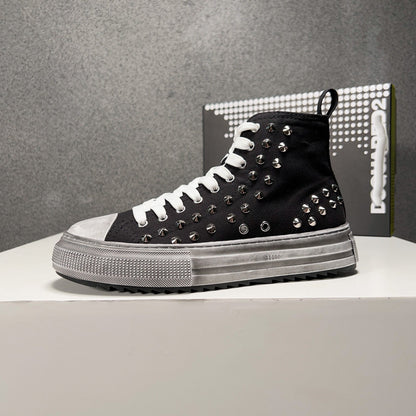 NEW-DSQ2 Rivets High-top shoes