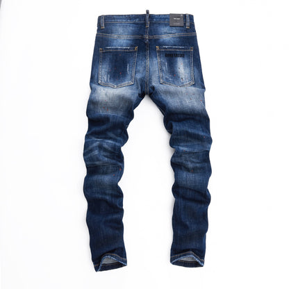 New-DSQ2 Graffiti Blue Jeans