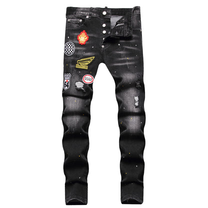 New-DSQ2 Personality Holes Jeans