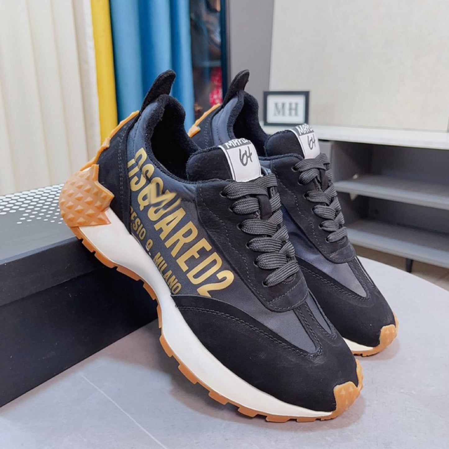 NEW-DSQ2 25ss Leather sneakers