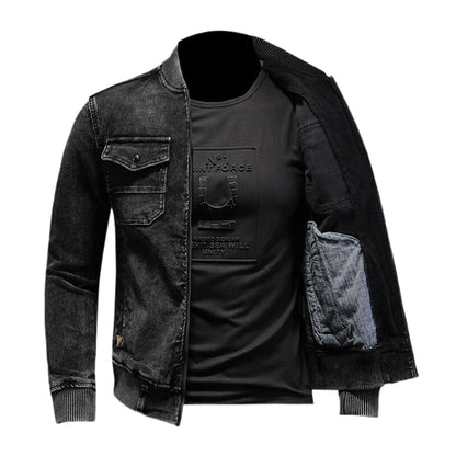 New-DSQ2 2024ss Black Thick Denim Jacket