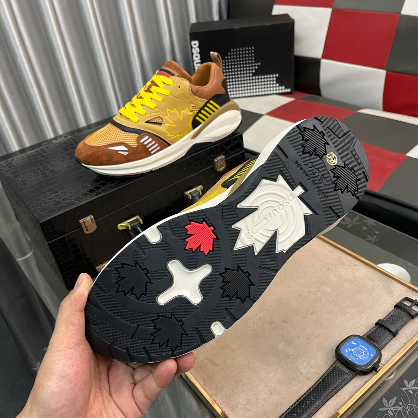 NEW-DSQ2 Couple Leather sneakers