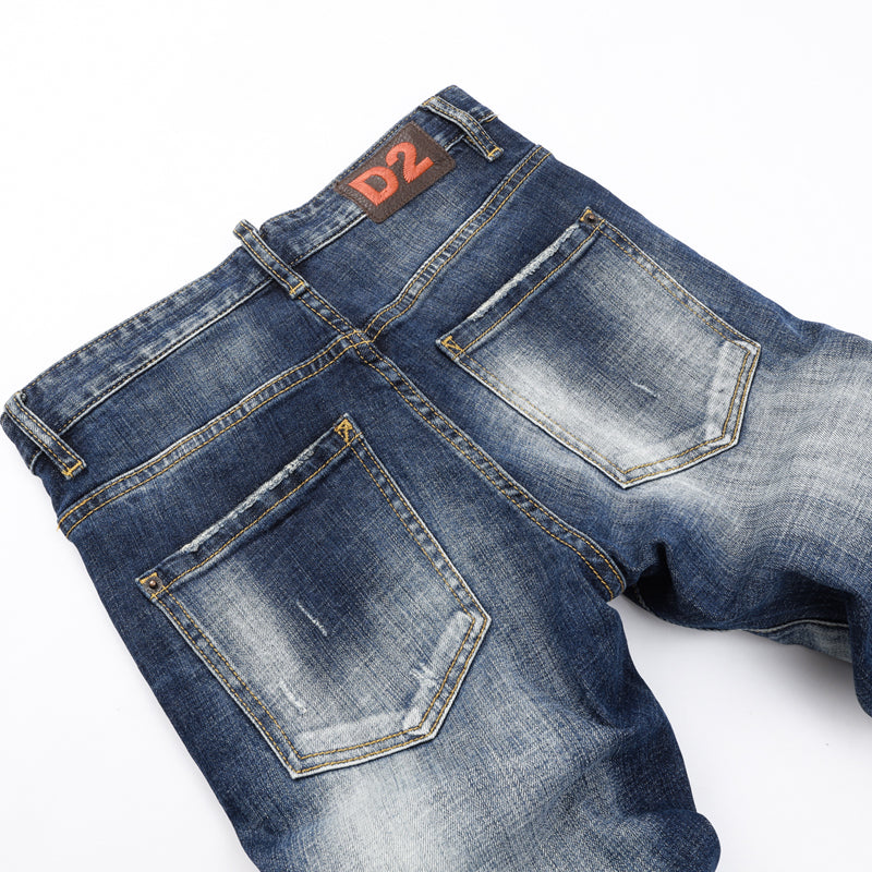 New-DSQ2 Graffiti Blue Jeans