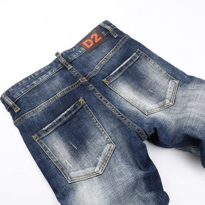 New-DSQ2 Graffiti Blue Jeans