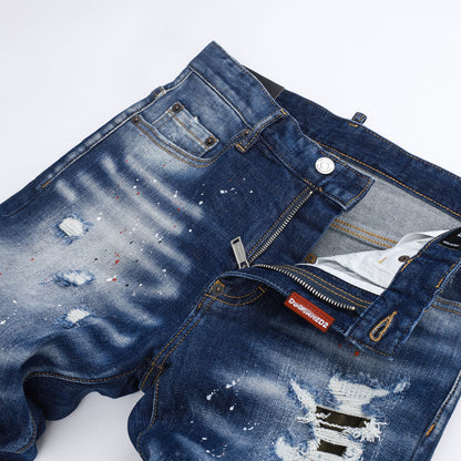 New-DSQ2 Graffiti Blue Jeans