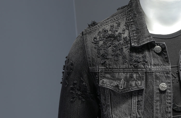 New-DSQ2 Black Denim Jacket