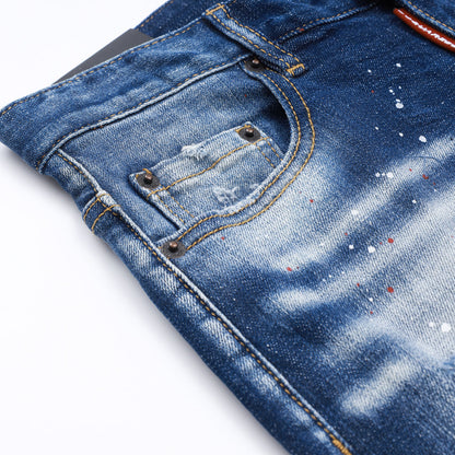 New-DSQ2 Graffiti Blue Jeans