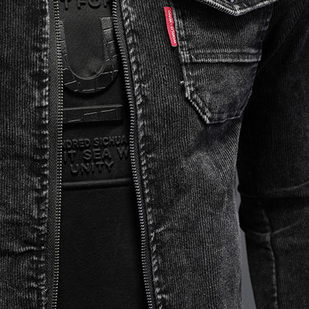 New-DSQ2 2024ss Black Thick Denim Jacket